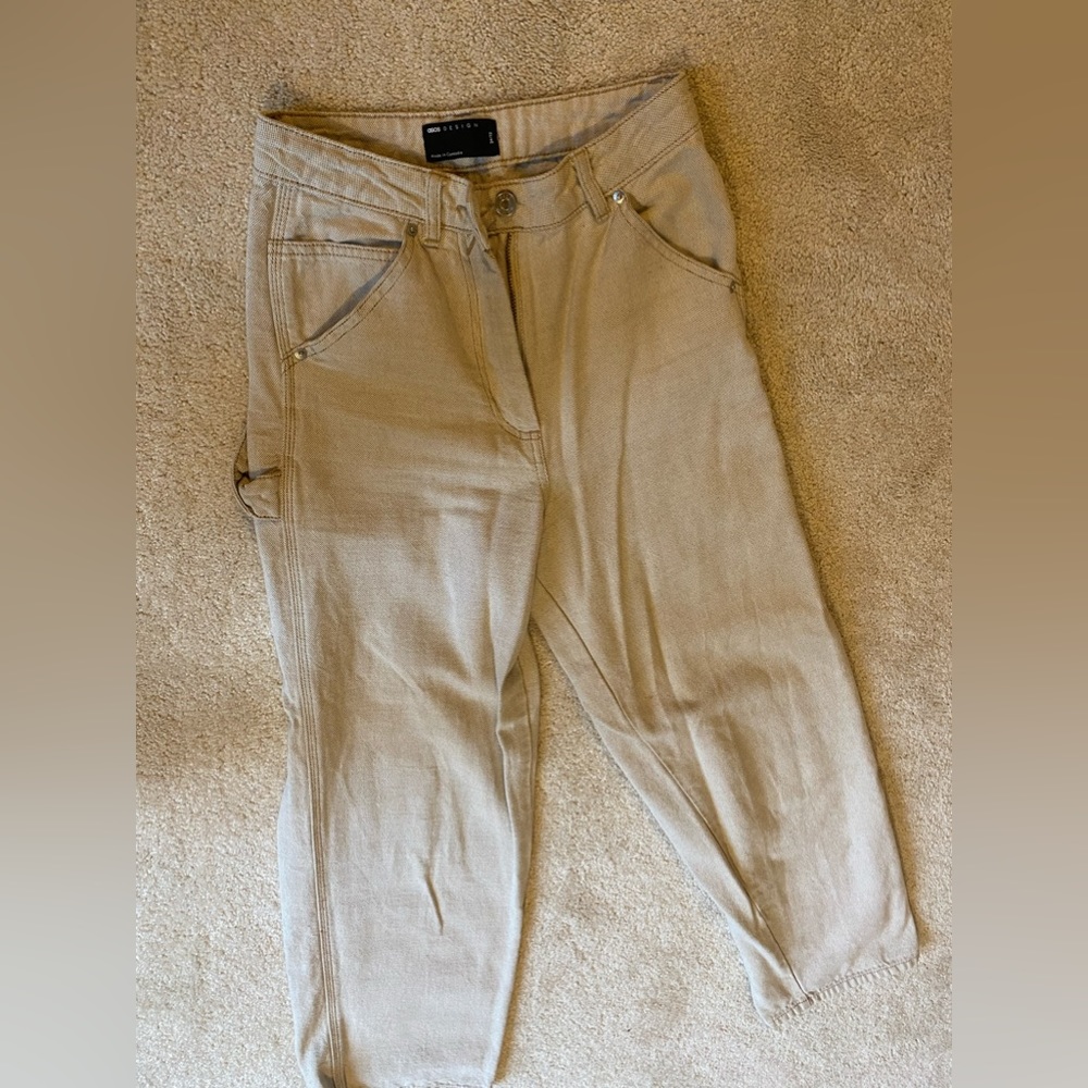 Beige Carpenter Pants
